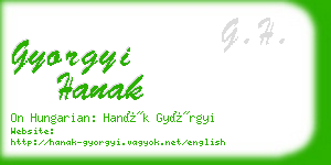 gyorgyi hanak business card